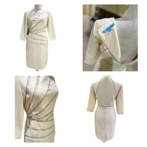 Antonio Melani Size 2 Figure Flattering Lace Inset Design- Tailor Fit